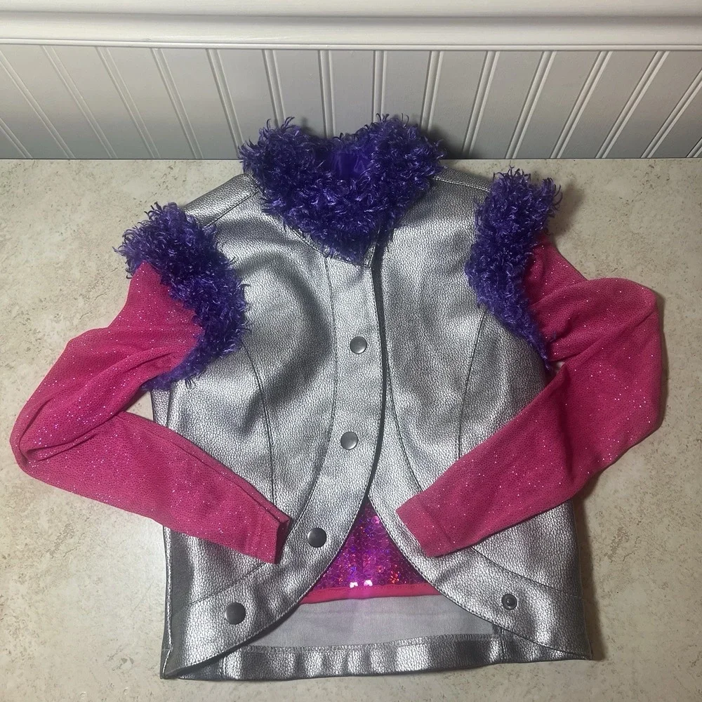 Disney Store Exclusive Hannah Montana Costume Jacket Vest Sequin Top Girls S 7/8